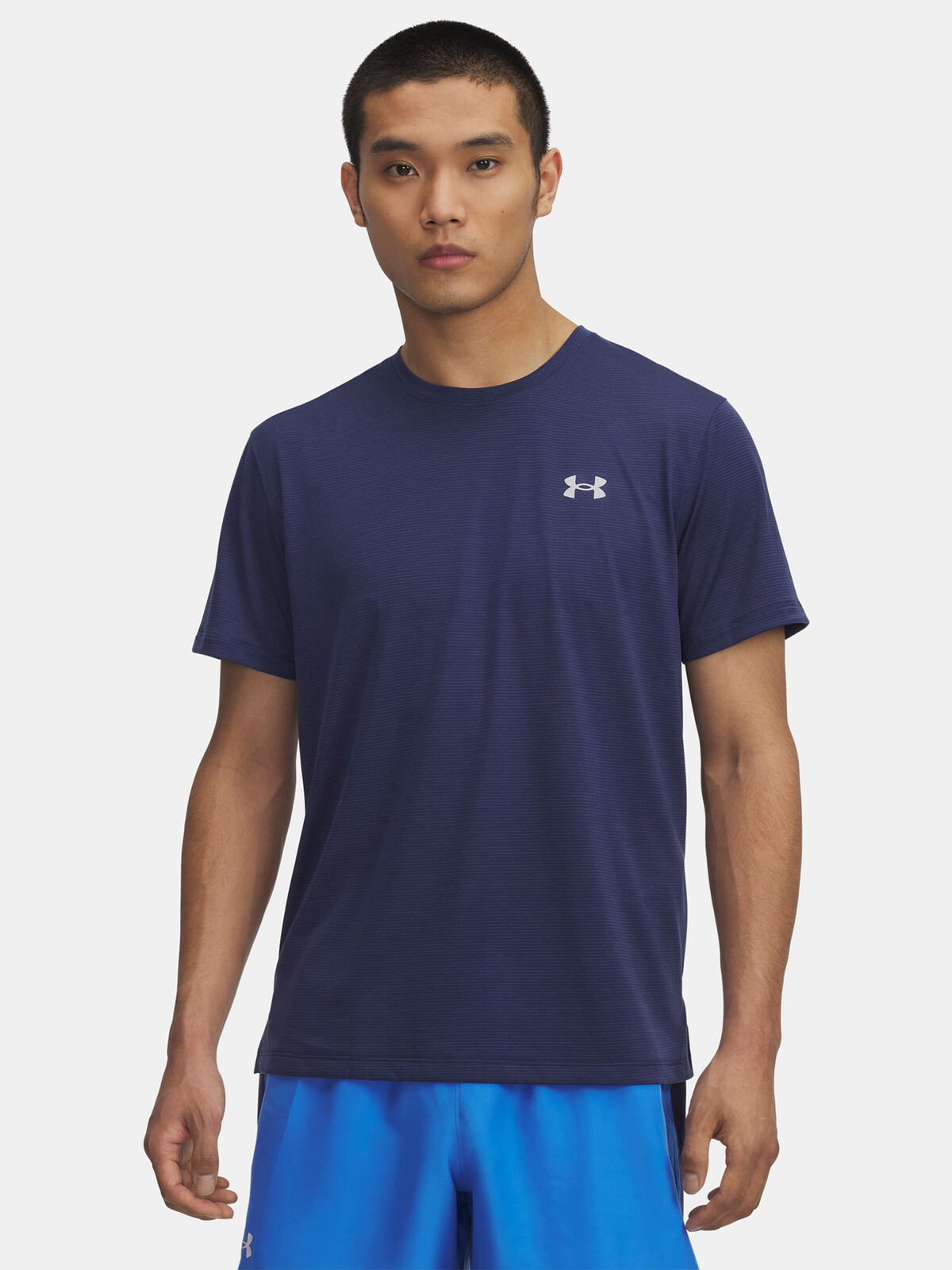 Pánské tričko Under Armour UA LAUNCH SHORTSLEEVE-BLU - Pánské