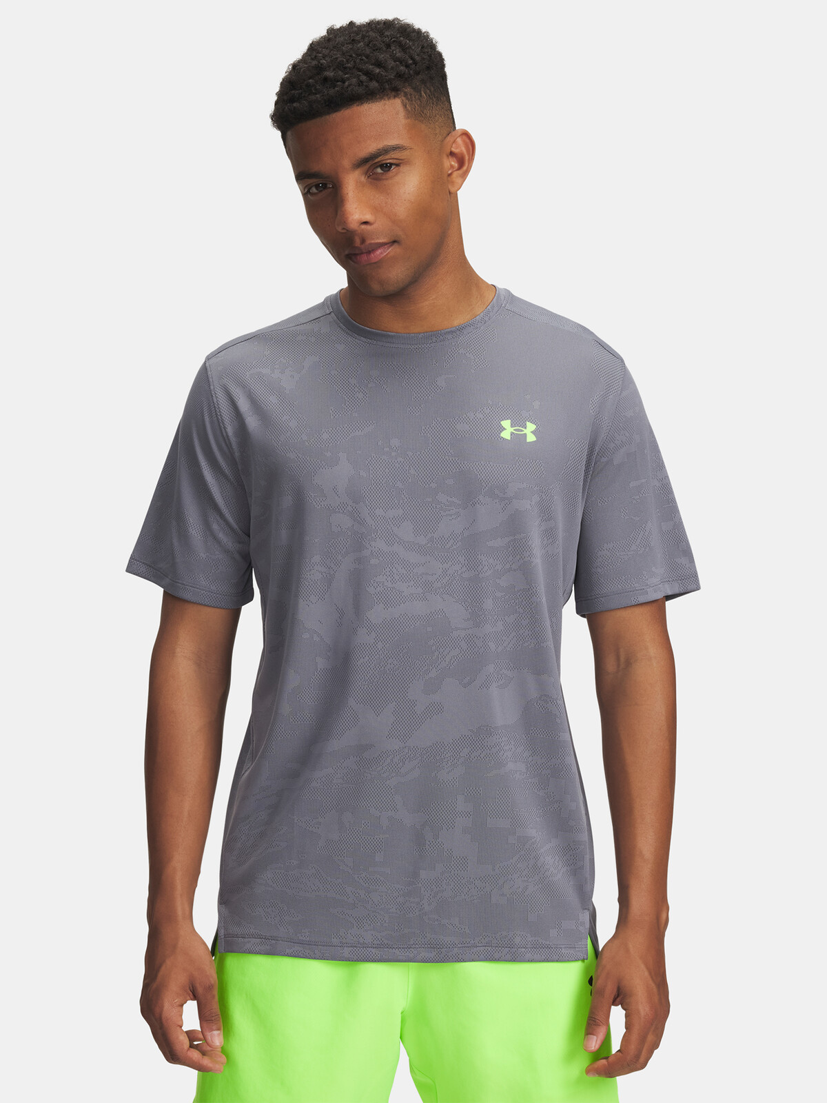 Pánské tričko Under Armour UA Tech Vent Jacquard SS-GRY - Pánské