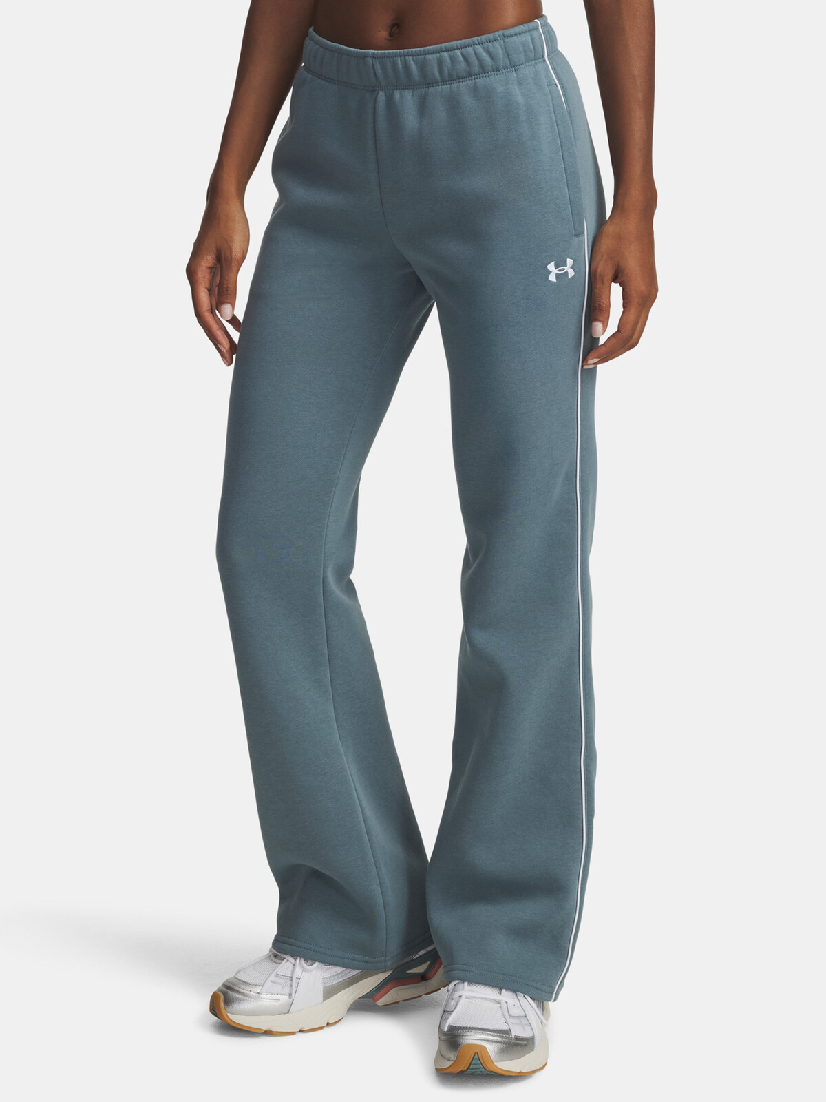 Dámské sportovní kalhoty Under Armour UA Rival Flc Piped Pant-BLU - Dámské
