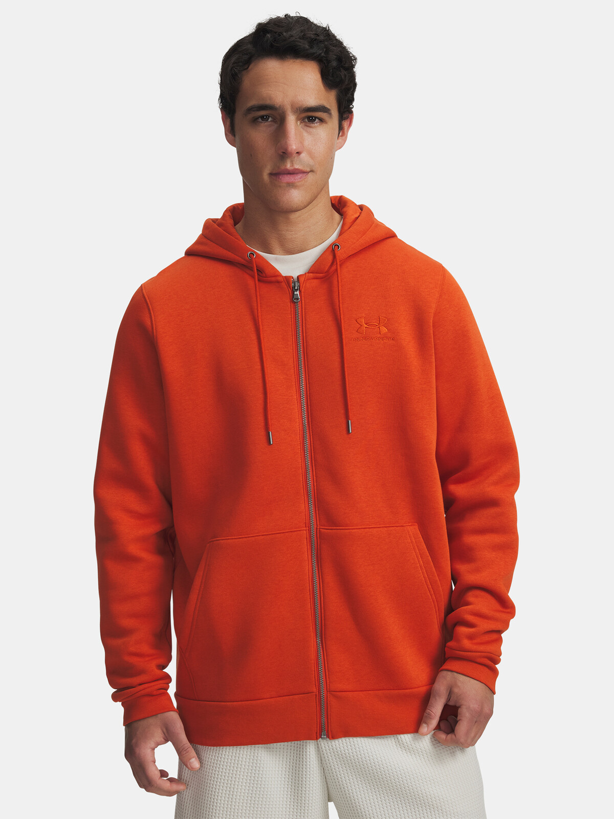 Pánská mikina Under Armour UA Icon Fleece FZ Hood-ORG - Pánské