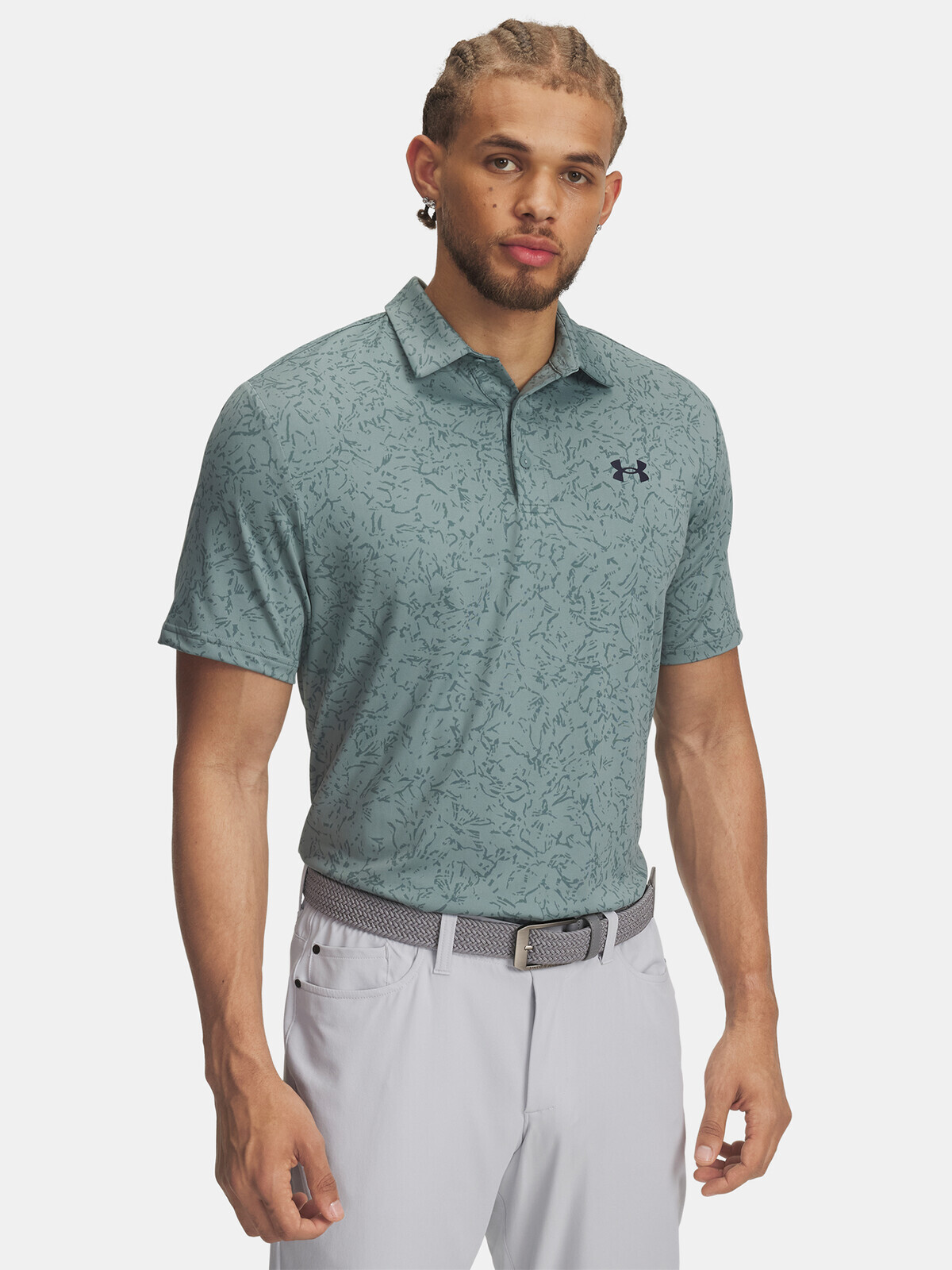 Pánské tričko Under Armour UA Playoff 3.0 Printed Polo-GRN - Pánské