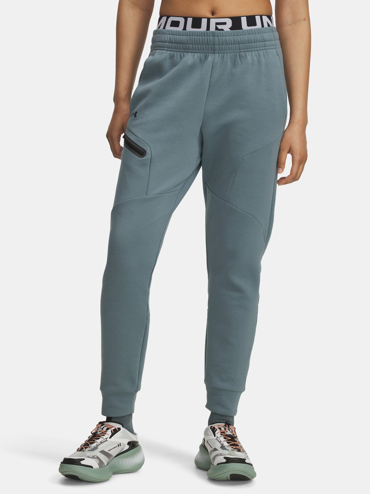 Dámské tepláky Under Armour Unstoppable Flc Jogger-BLU - Dámské