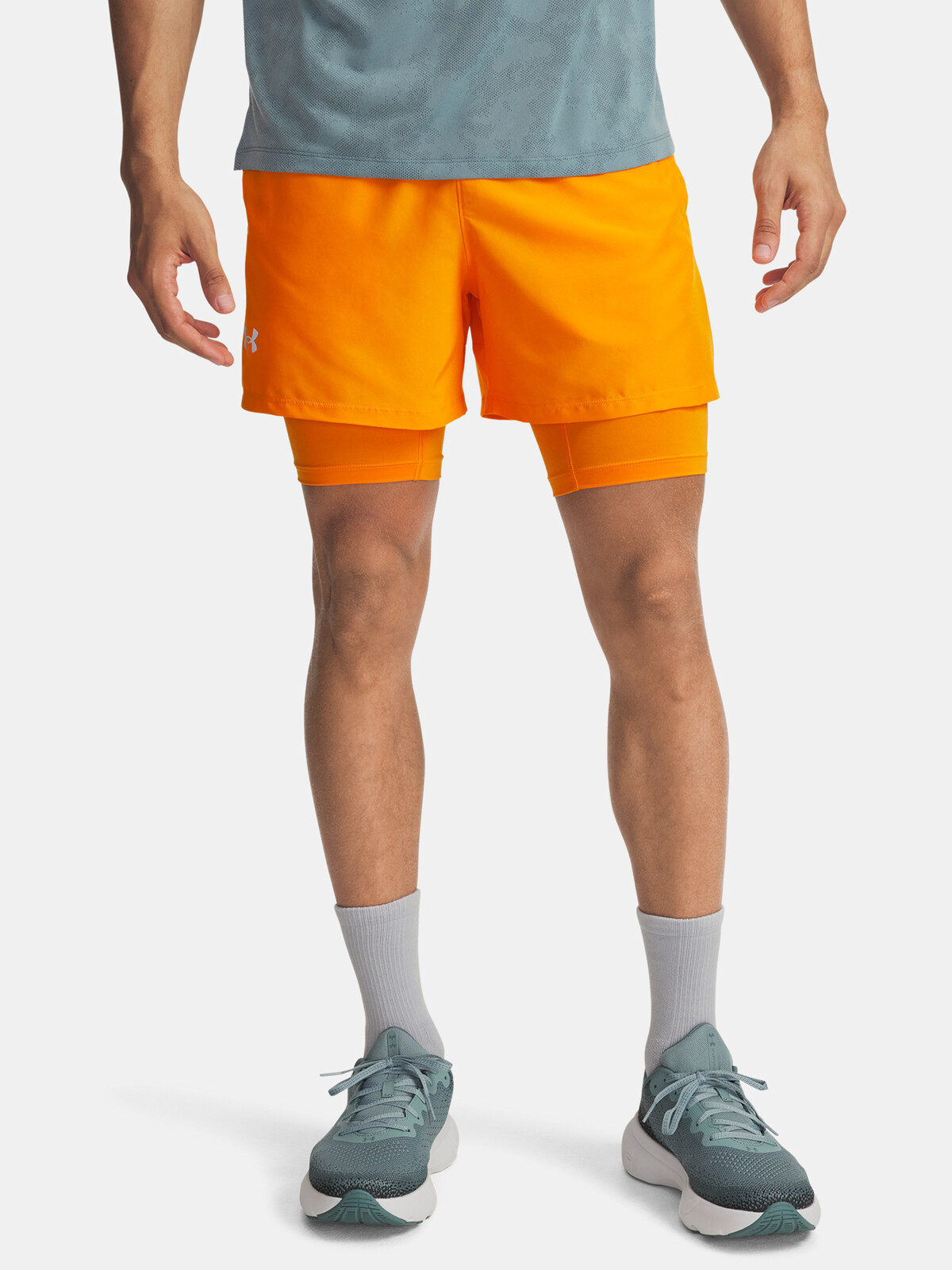 Pánské kraťasy Under Armour UA LAUNCH 5'' 2-IN-1 SHORTS-ORG - Pánské