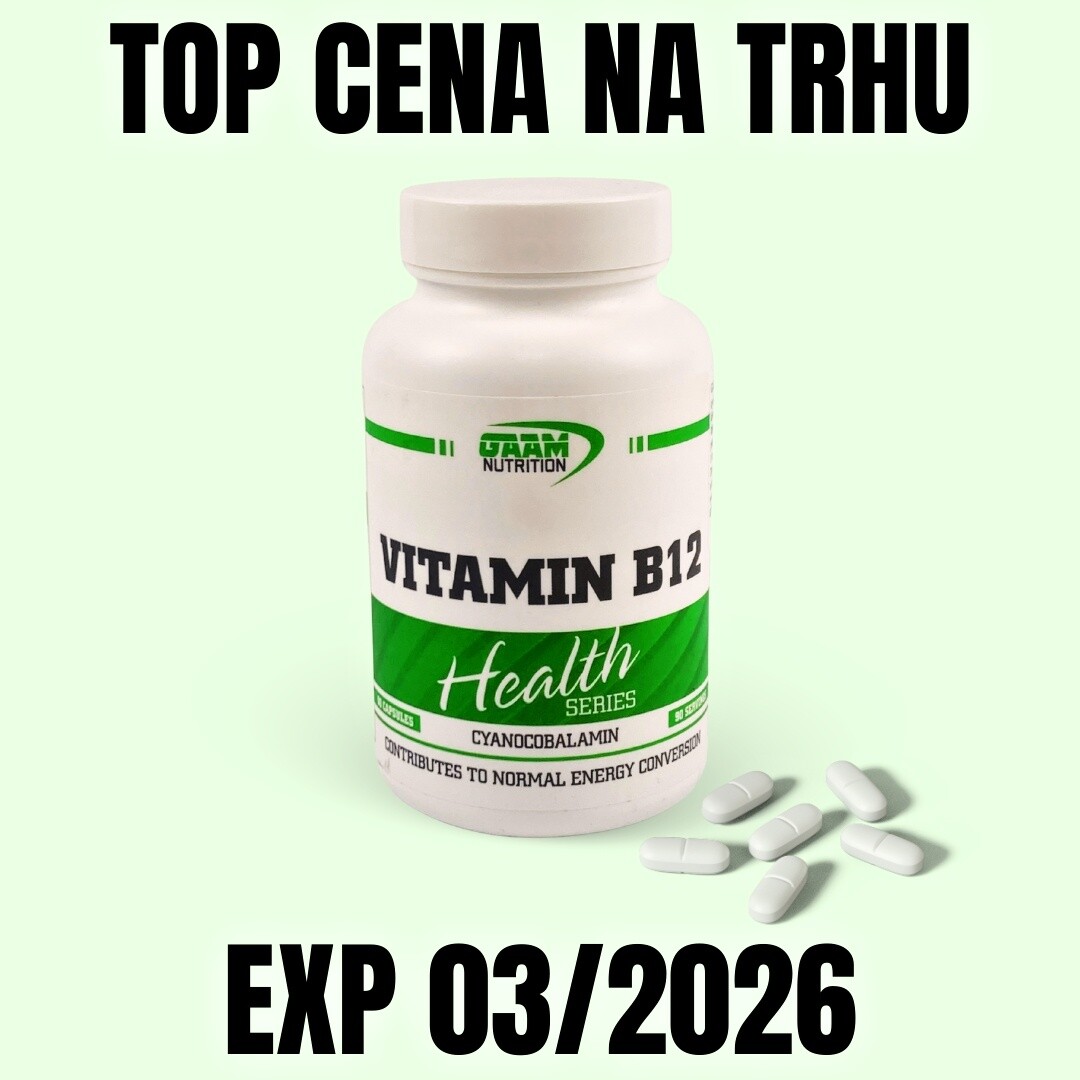 GAAM Vitamin B12 90 kapslí EXP 03/2026