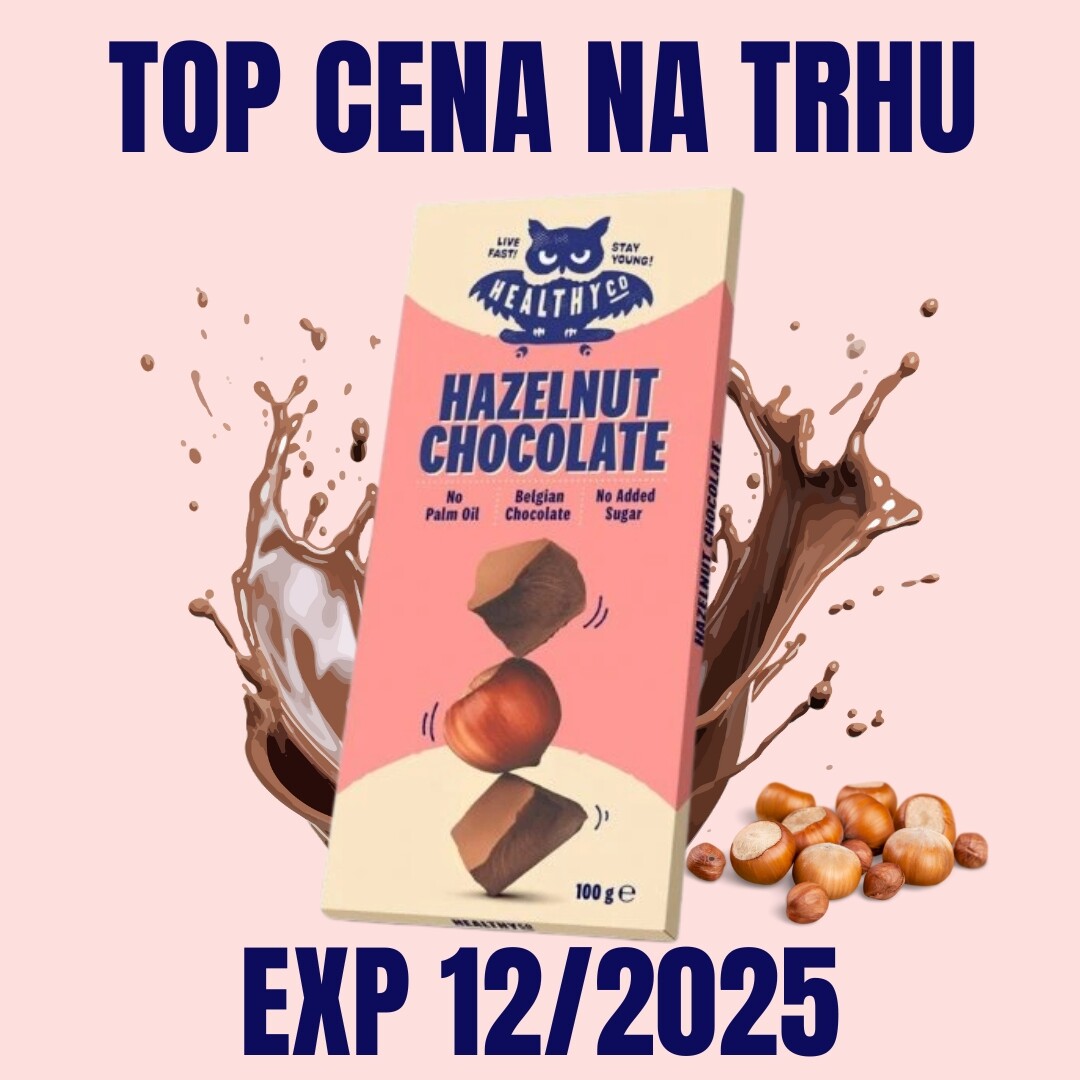 HealthyCo Oříšková čokoláda 100 g EXP 12/2025