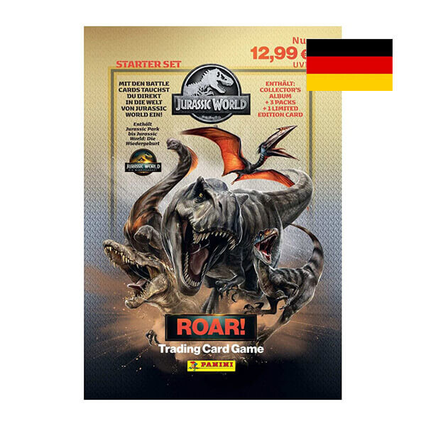 Jurský park ROAR - sběratelské karty - Starter pack - DE