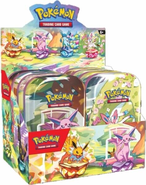Pokémon Prismatic Evolutions Mini Tin Box - 8x Mini Tin