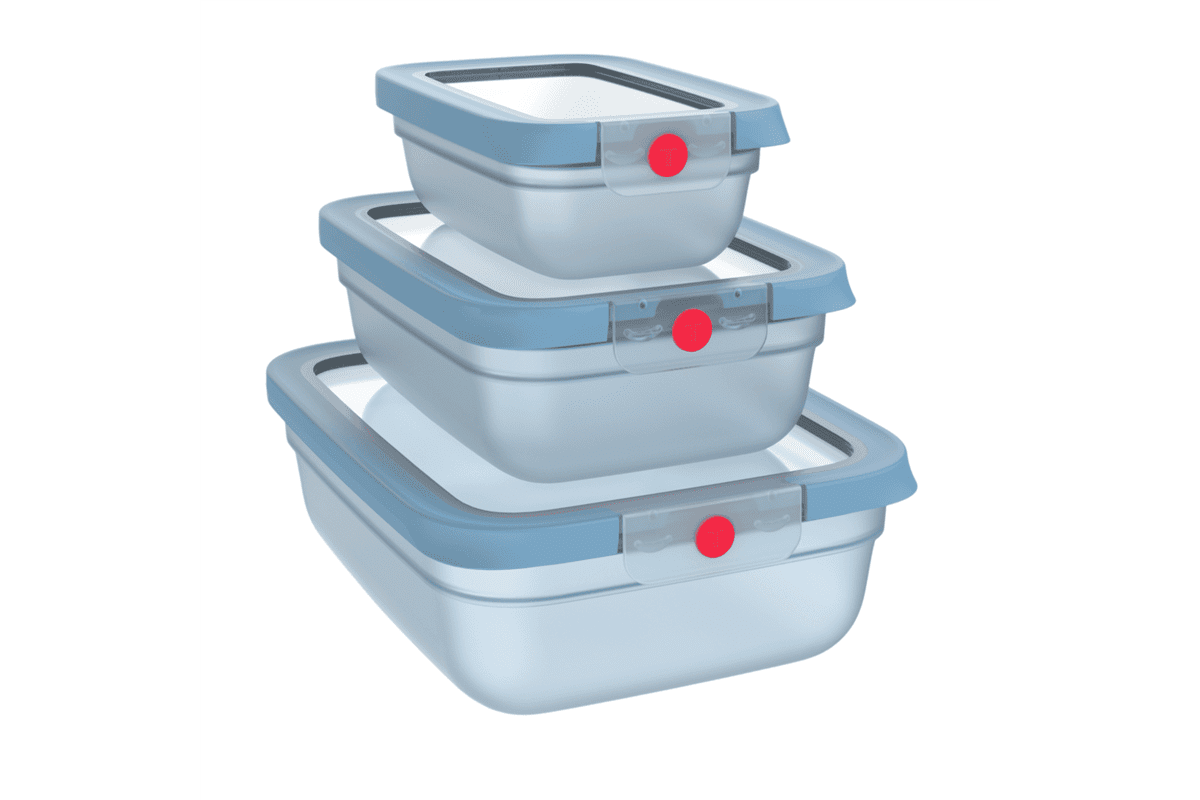 Dózy Tefal OneClick 3 ks N1230210 Modrá