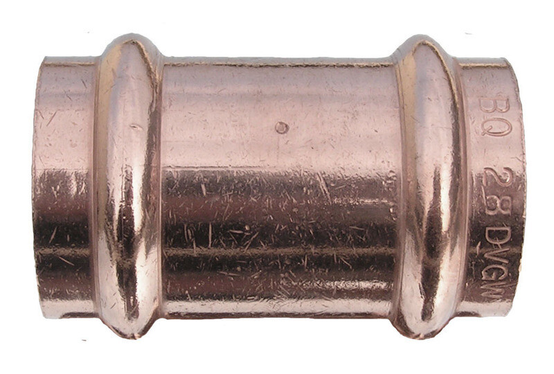 Press měděný nátrubek lisovací 22 FF - lisovací hrdlo 22 mm FF pro vodu, topení a plyn