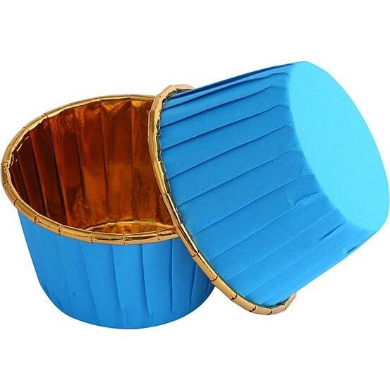 Košíčky na muffiny modré s pevným okrajem 50x39mm 100ks - Cakesicq