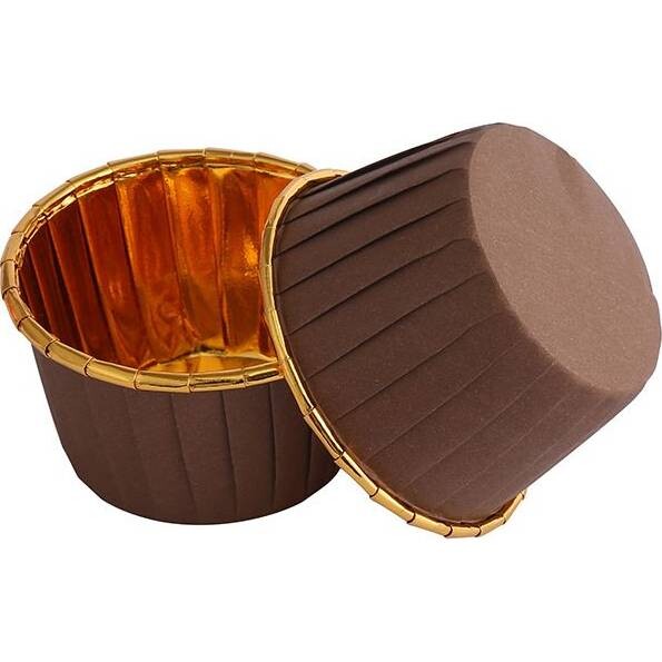 Košíčky na muffiny hnědé s pevným okrajem 50x39mm 100ks - Cakesicq