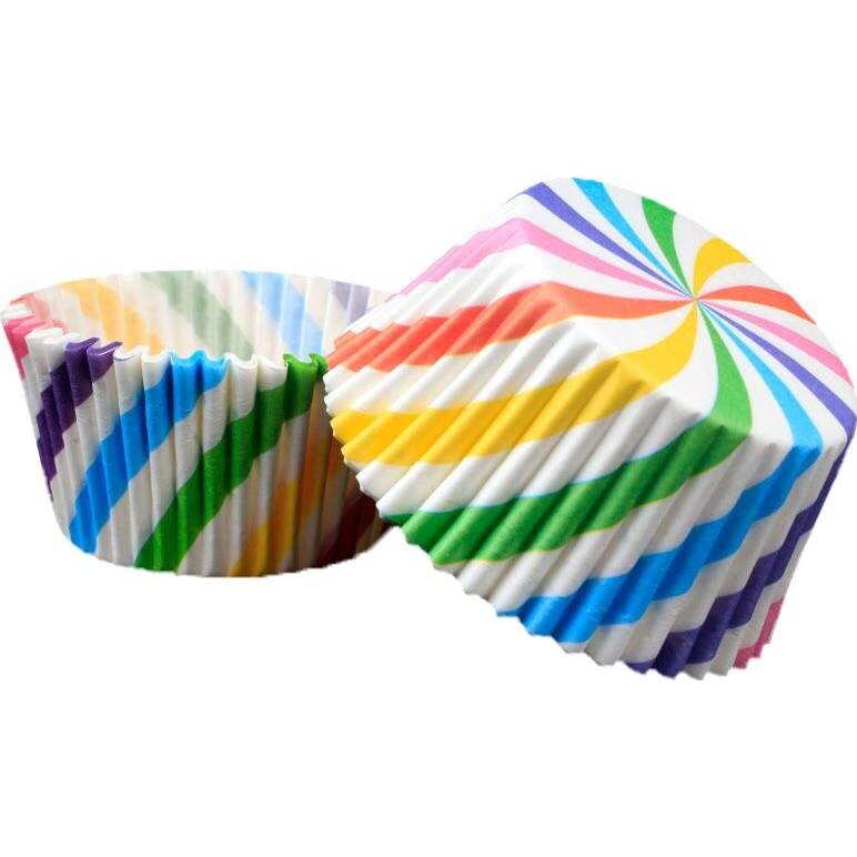 Cukrářský košíček duha 50x30mm 1000ks - Cakesicq