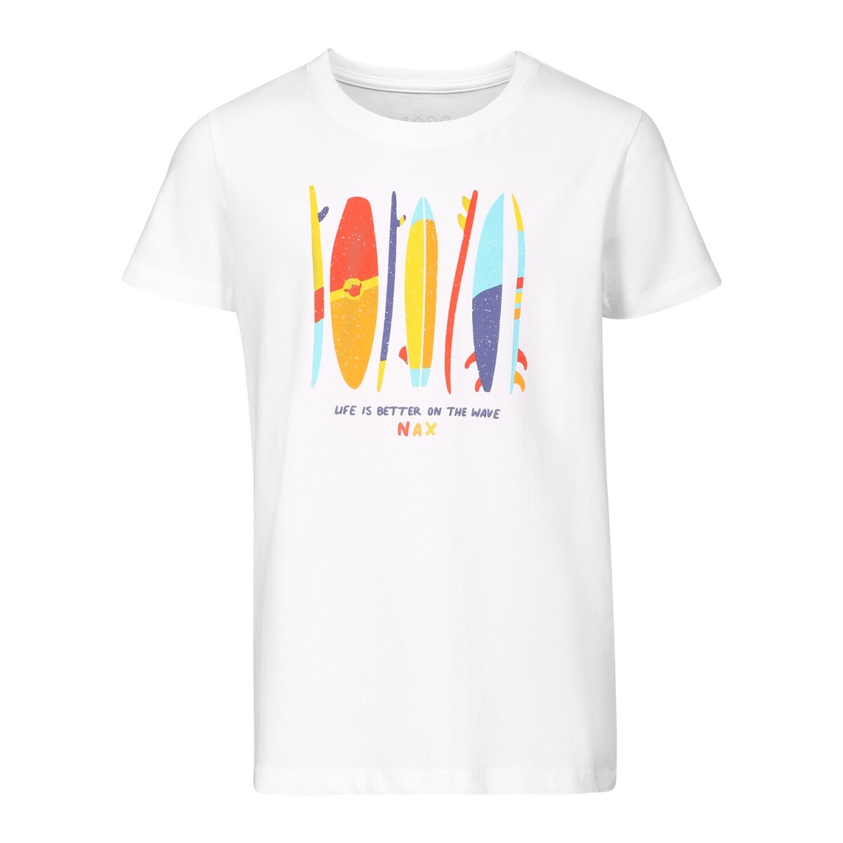 Dětské bavlněné triko nax omeso bílá 116-122