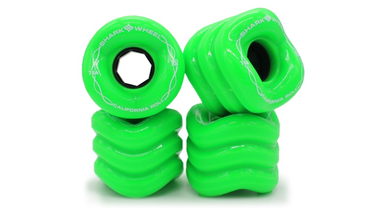 Shark Wheels - California Roll 60mm 78a gecko green - kolečka (sada 4ks)