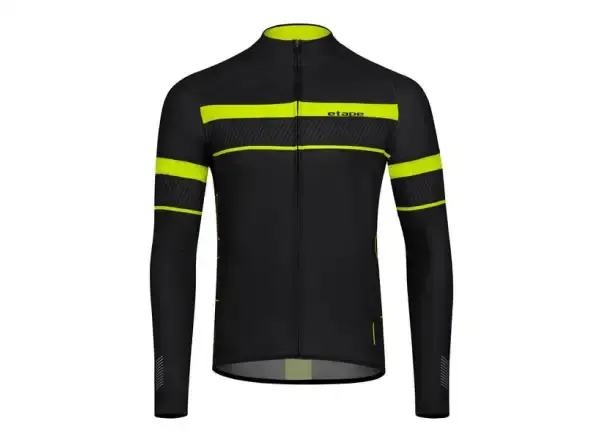 Etape Comfort 2.0 pánský dres dlouhý rukáv černá/žlutá fluo vel. L