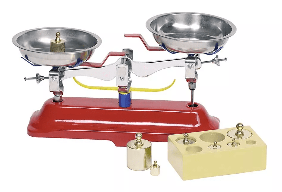 Goki Goki Dětská kovová váha + 7 kovových těžítek