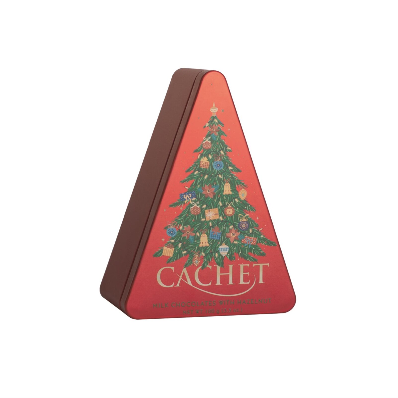 Plátky mléčné belgické čokolády v plechovém obalu, 90 g