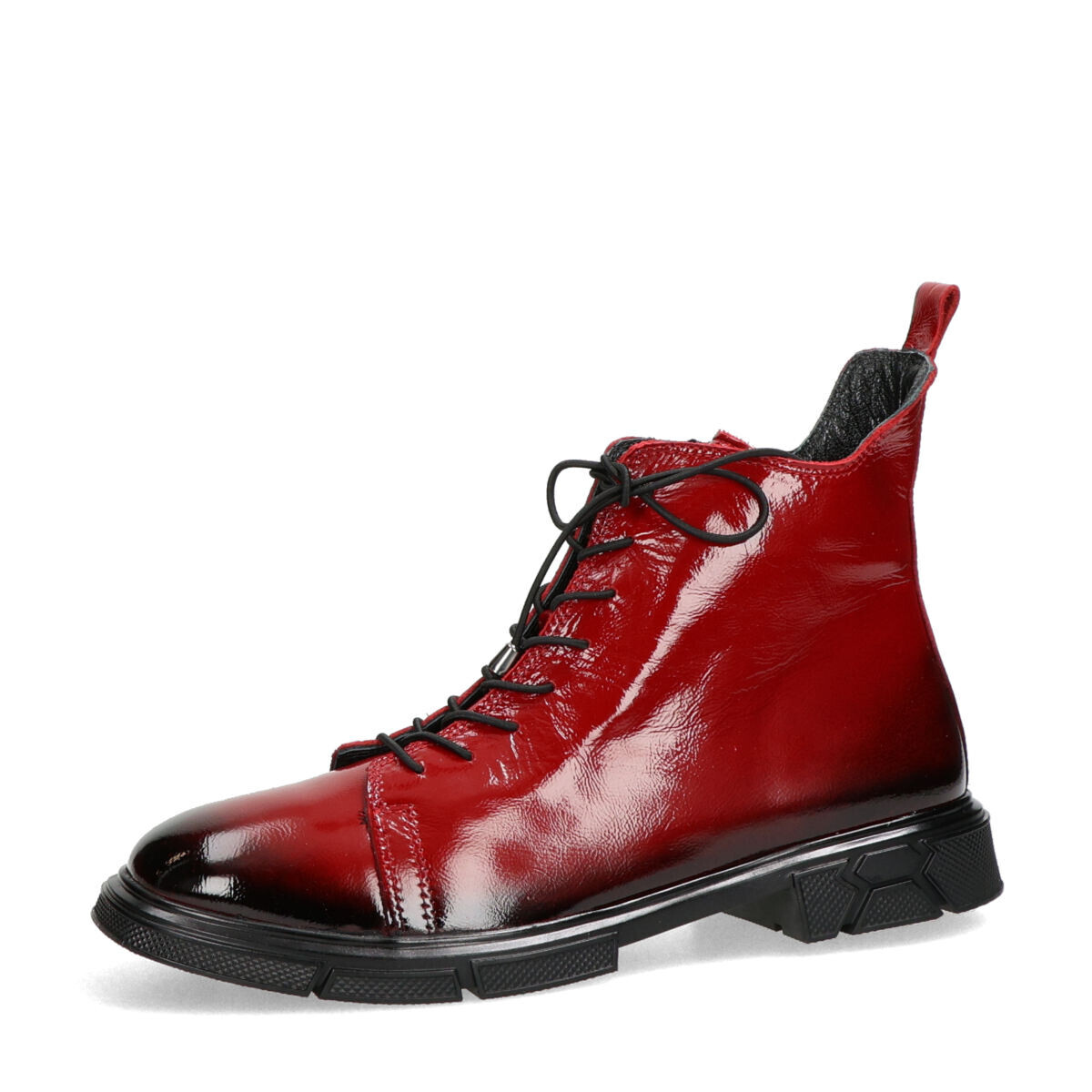 ETIMEĒ dámské kožené kotníkové boty - červené - 36