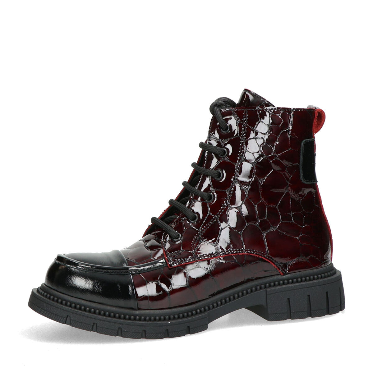 ETIMEĒ dámské stylové kotníkové kozačky - bordó - 36