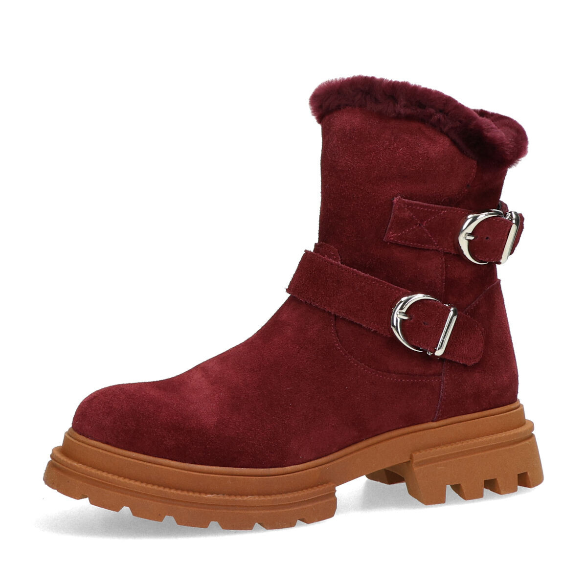 ETIMEĒ dámské zimní kotníkové kozačky - bordó - 36