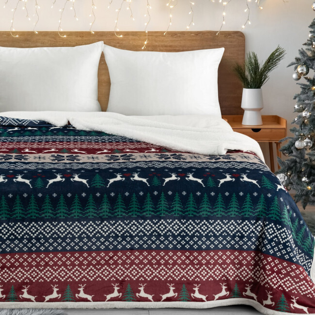 Deka CHRISTMAS 24 granátová / bordó