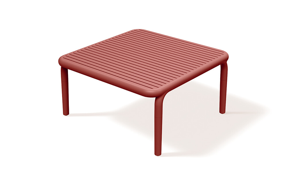 Ferne Konferenční stůl BRENE 80 x 80 x 41 cm, retro červená