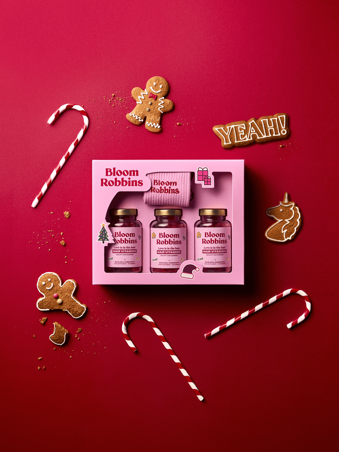 BLOOM ROBBINS Vánoční trio love is in the hair gumídci 180 ks