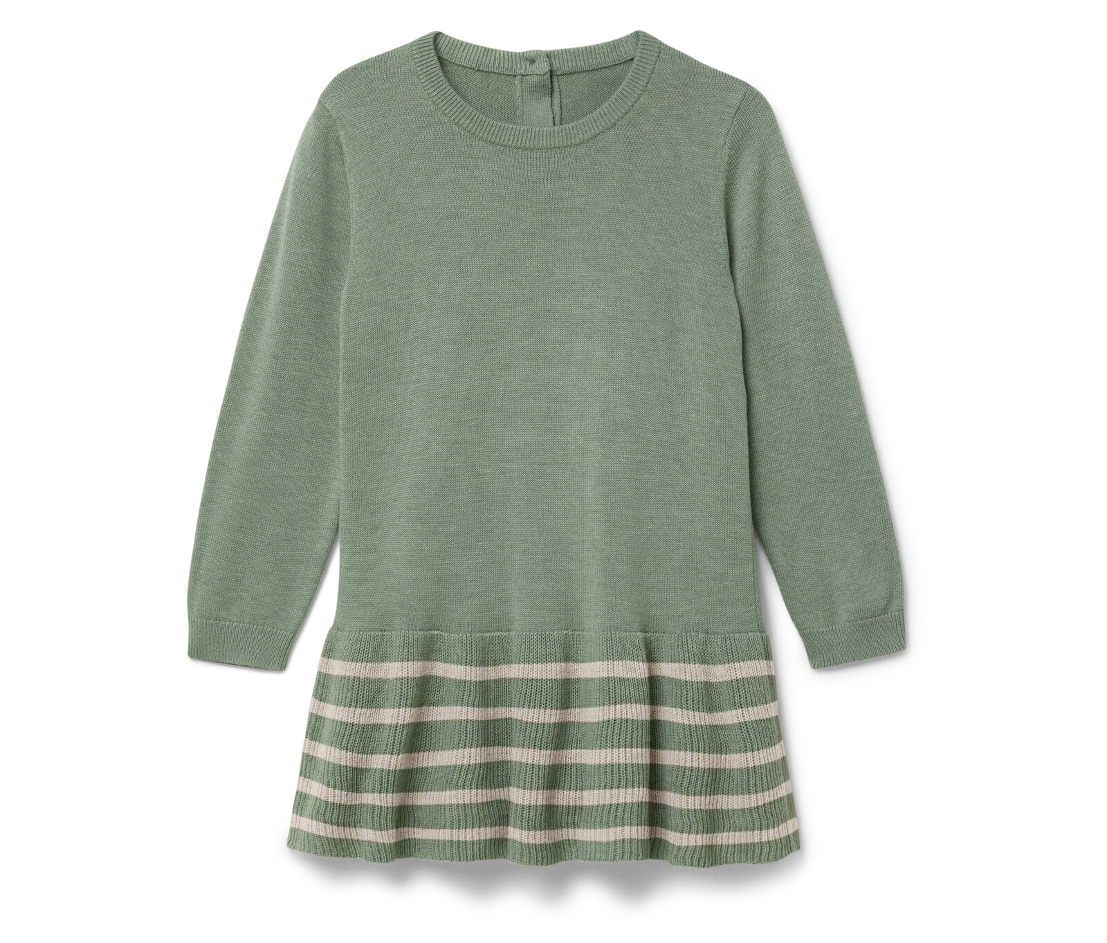 Tchibo - Dětské pletené šaty s vlnou s certifikací RWS - pro dívky - vel. 86/92 - barva: zelená