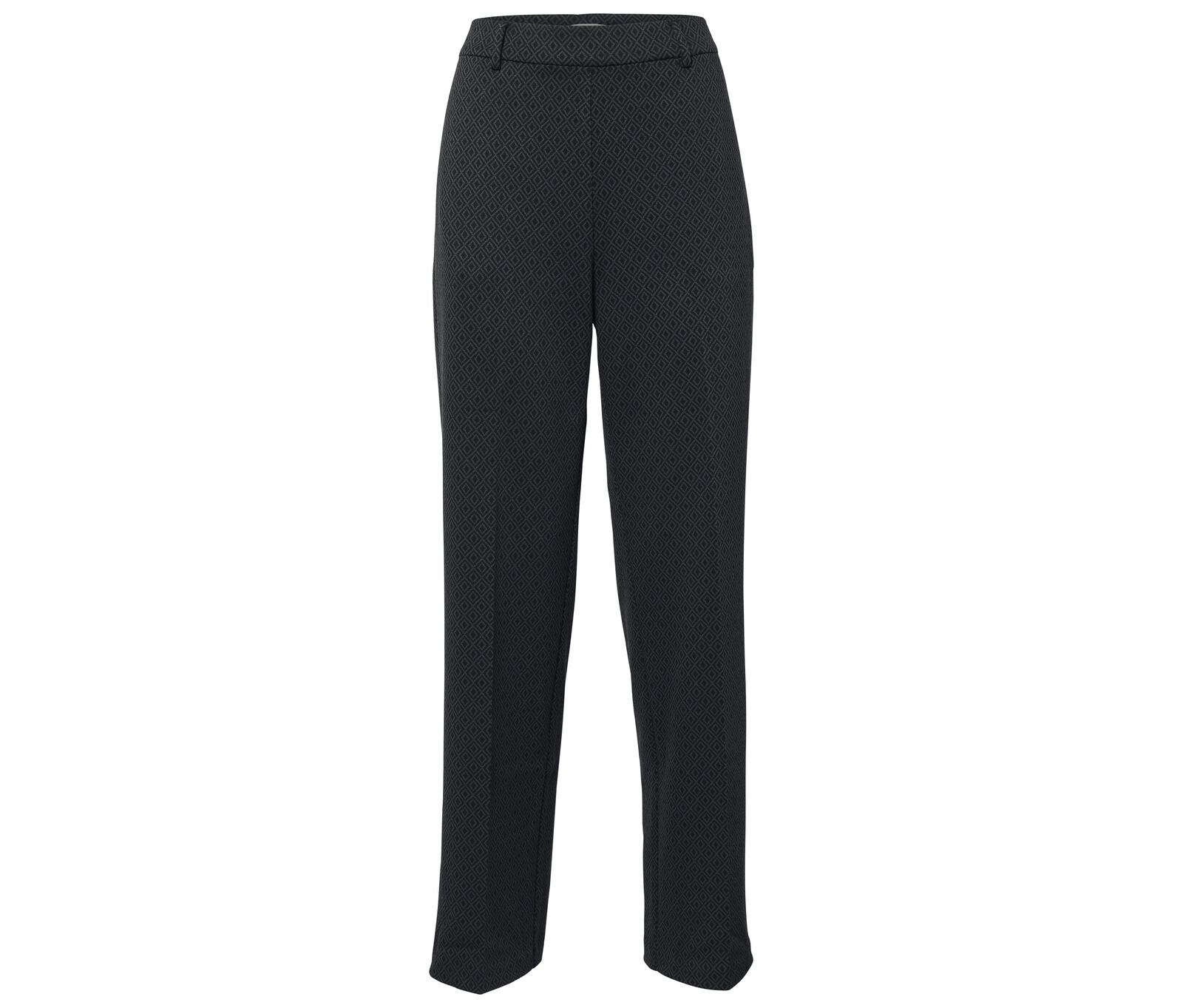 Tchibo - Pohodlné kalhoty palazzo s žakárovým vzorem - pro ženy - vel. 48 - barva: černá/žakár