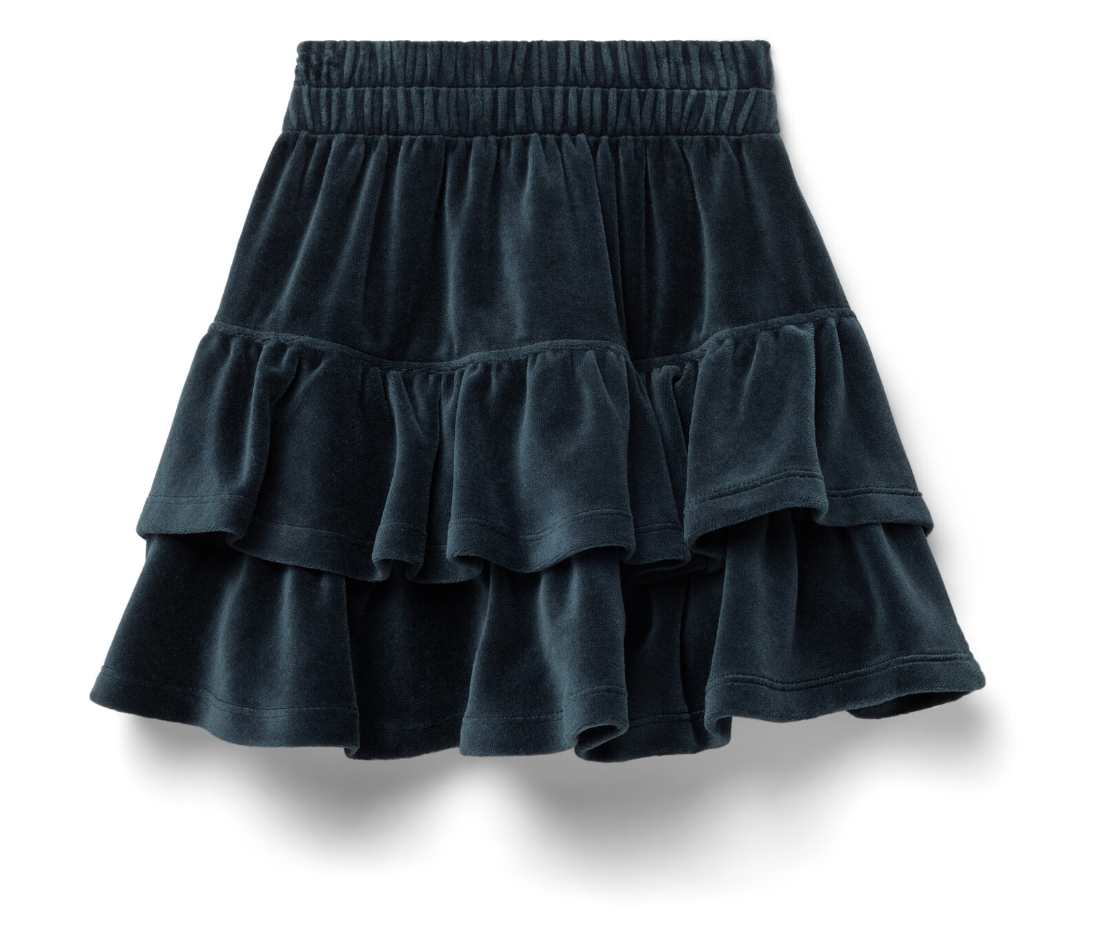 Tchibo - Dětská volánová sukně z jemného sametu - pro dívky - vel. 86/92 - barva: modrá