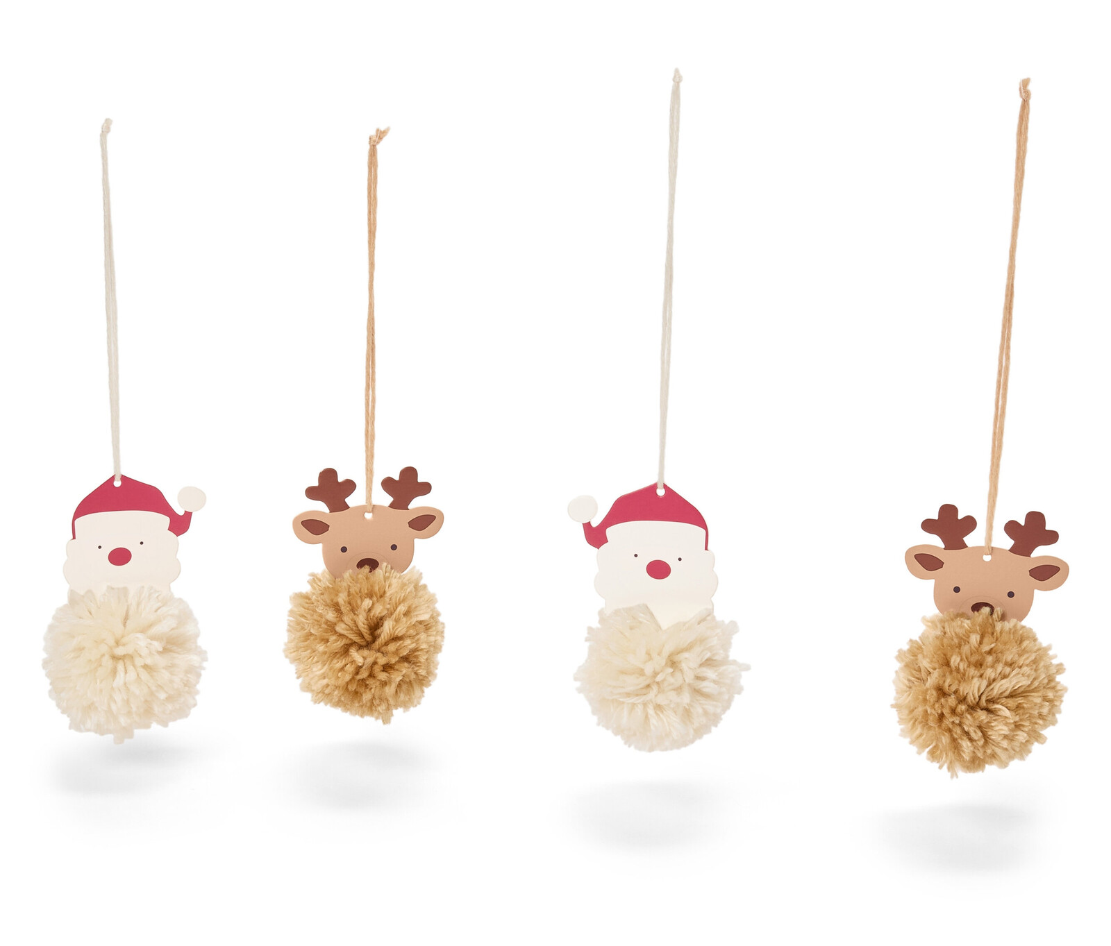 Tchibo - Kreativní sada na výrobu vánočních bambulek - barva: bílá