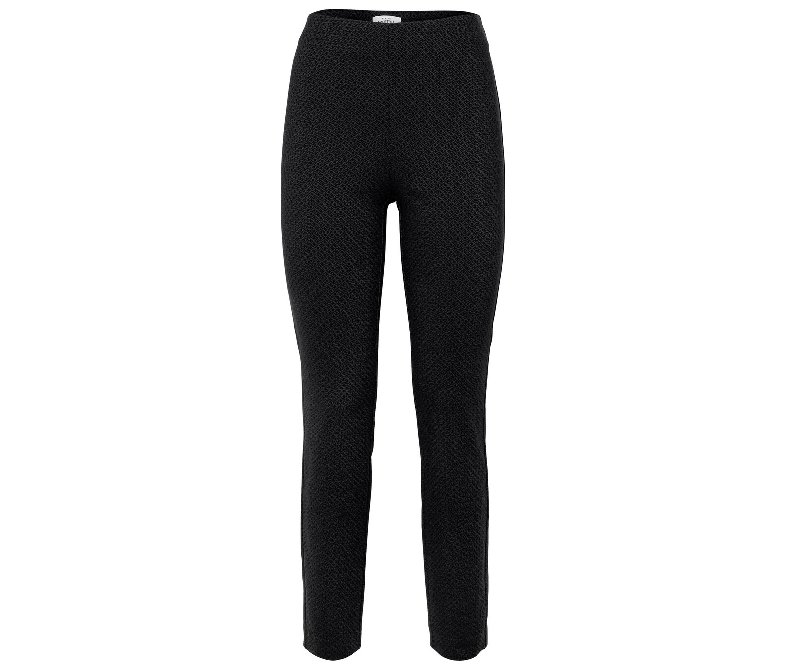 Tchibo - Strečové kalhoty s žakárovým vzorem - pro ženy - vel. 48 - barva: černá/žakár