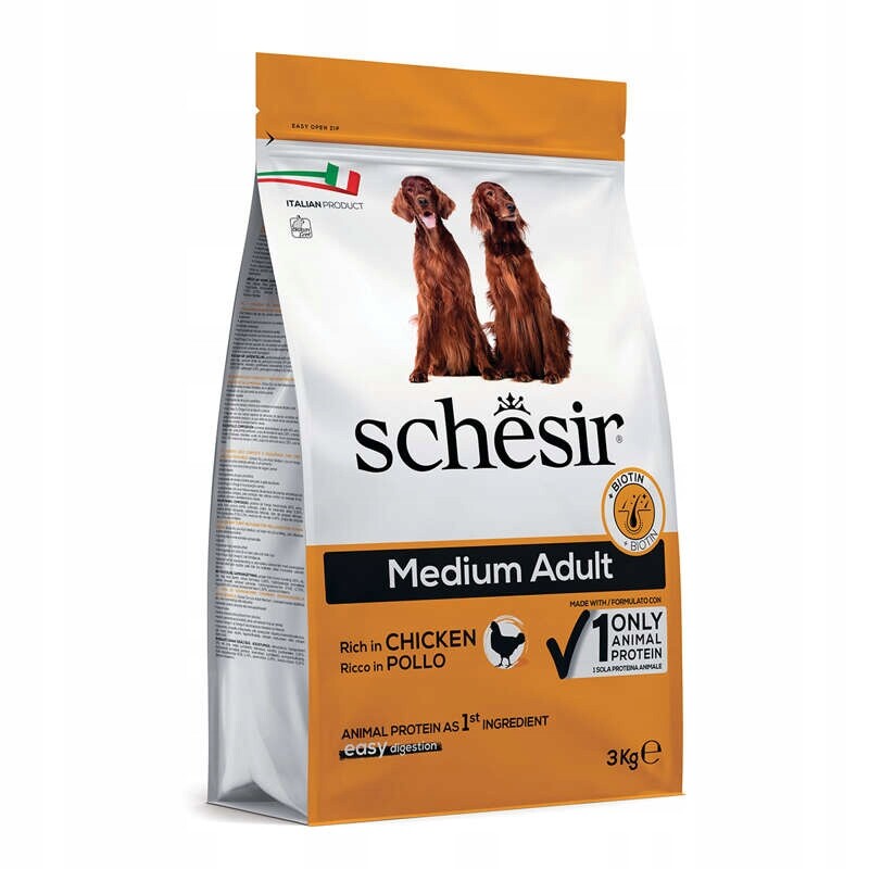 Schesir Dog Medium Adult s kuřecím masem - výhodné balení: 2 x 3 kg