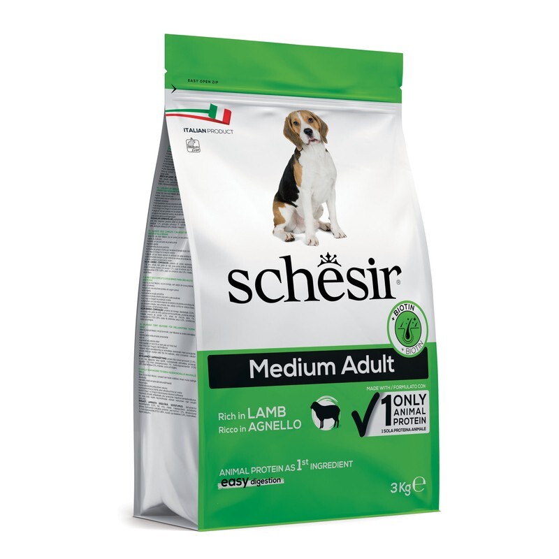 Schesir Dog Medium Adult s jehněčím - výhodné balení: 2 x 3 kg