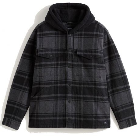 Bunda Vans Piedmont Hooded Plaid Shacket - Černá - L
