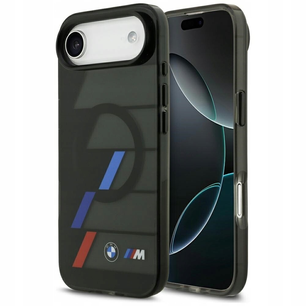 Pouzdro Bmw M IML Metal Buttons Tricolor Lines MagSafe pro iPhone Air, černé