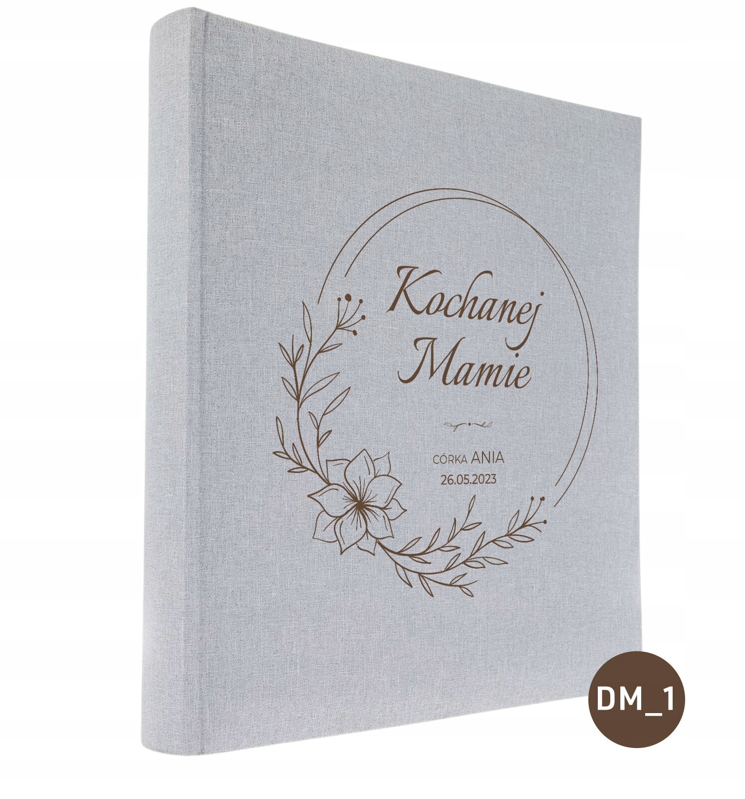 Tradiční album 60 krémových stran šedé, personalizace dárek Mámy