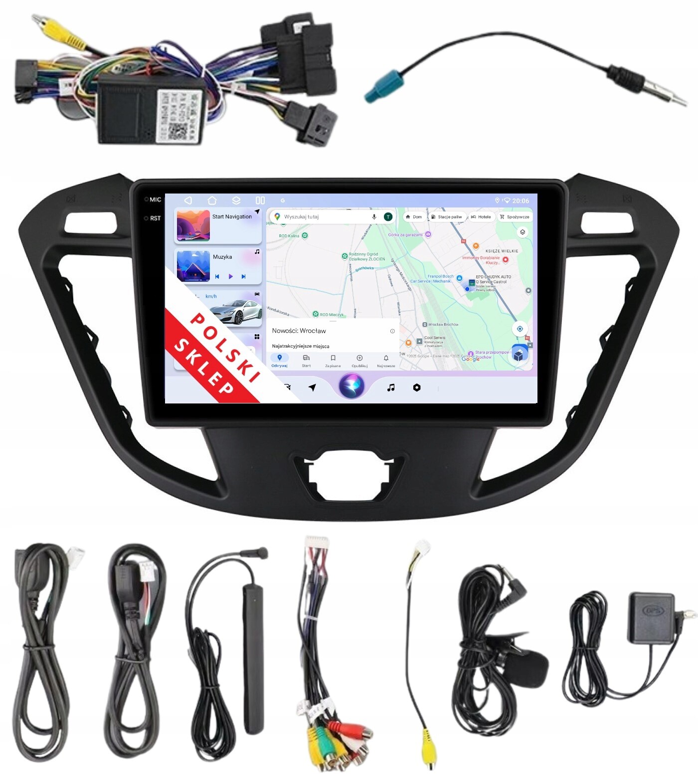 Rádio 2DIN Navigace Android Ford Tourneo Connect 2 II 6 Gb Dsp Carplay Lte