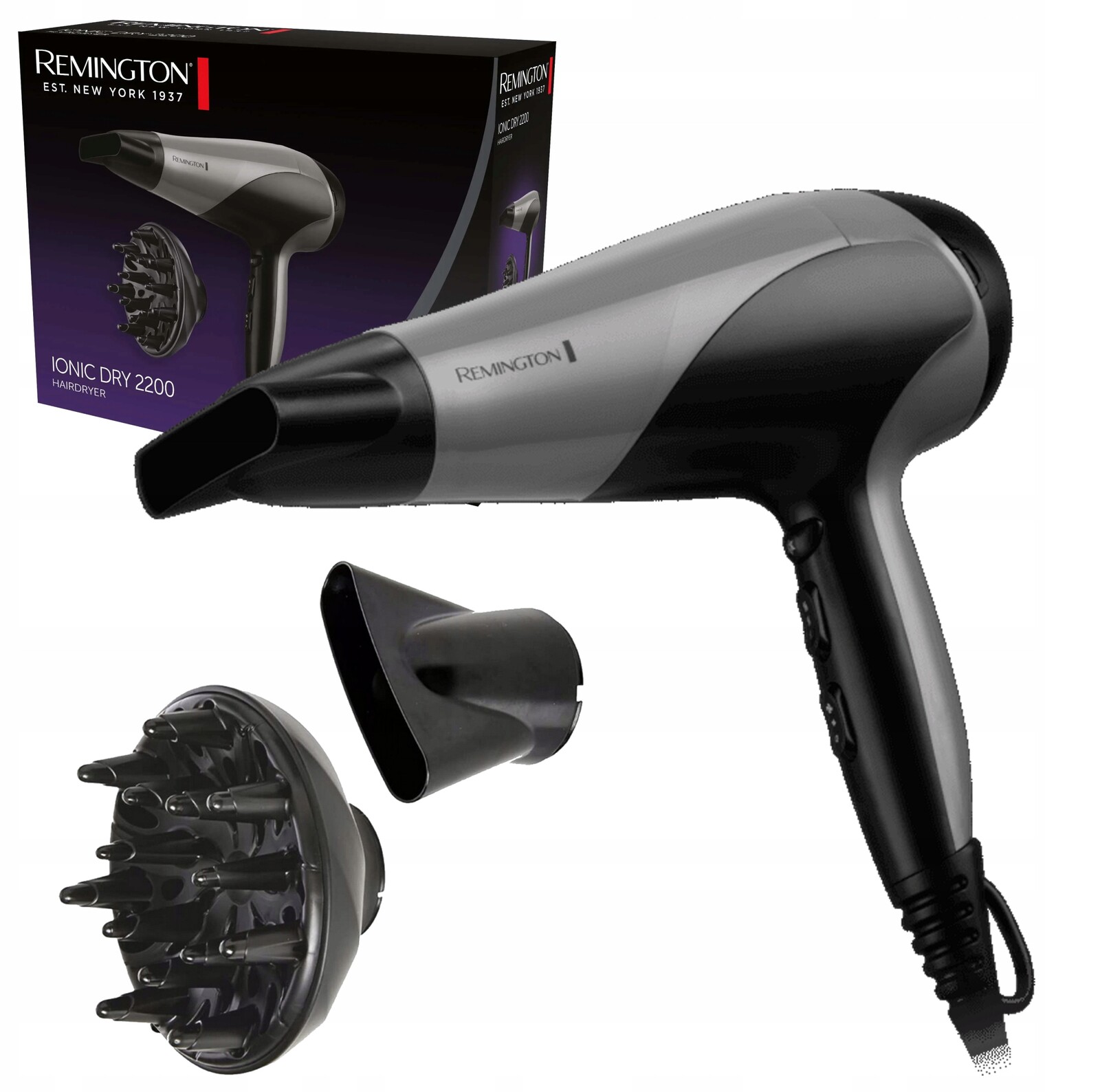 Vysoušeč Vlasů Ionic Dry 2200W Ionizace Studený Foukání Zdravé Vlasy