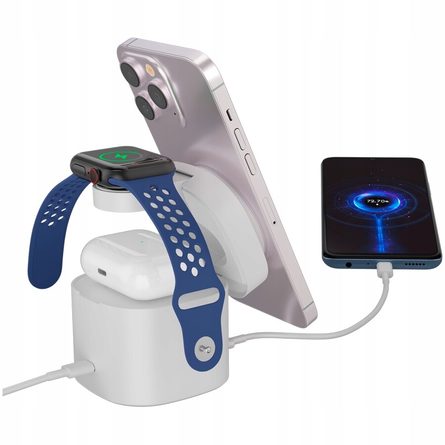 Nabíjecí stanice 4v1 30W nabíječka 65W Usb-c Canyon OnCharge 405 bílá