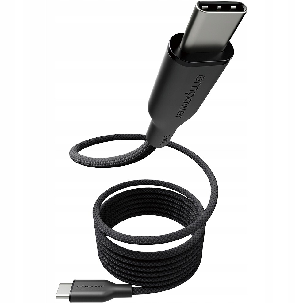 Magnetický kabel 240W 1.5 m Usb-c s opletením, PanzerGlass, silný a odolný