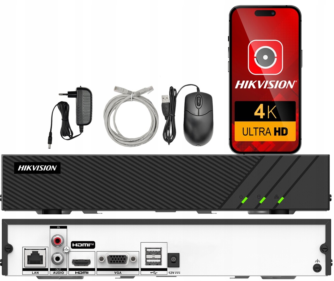Ip rekordér Hikvision DS-7608NI-Q1(E) 8 kanálů pro 8MPx 4K HikConnect