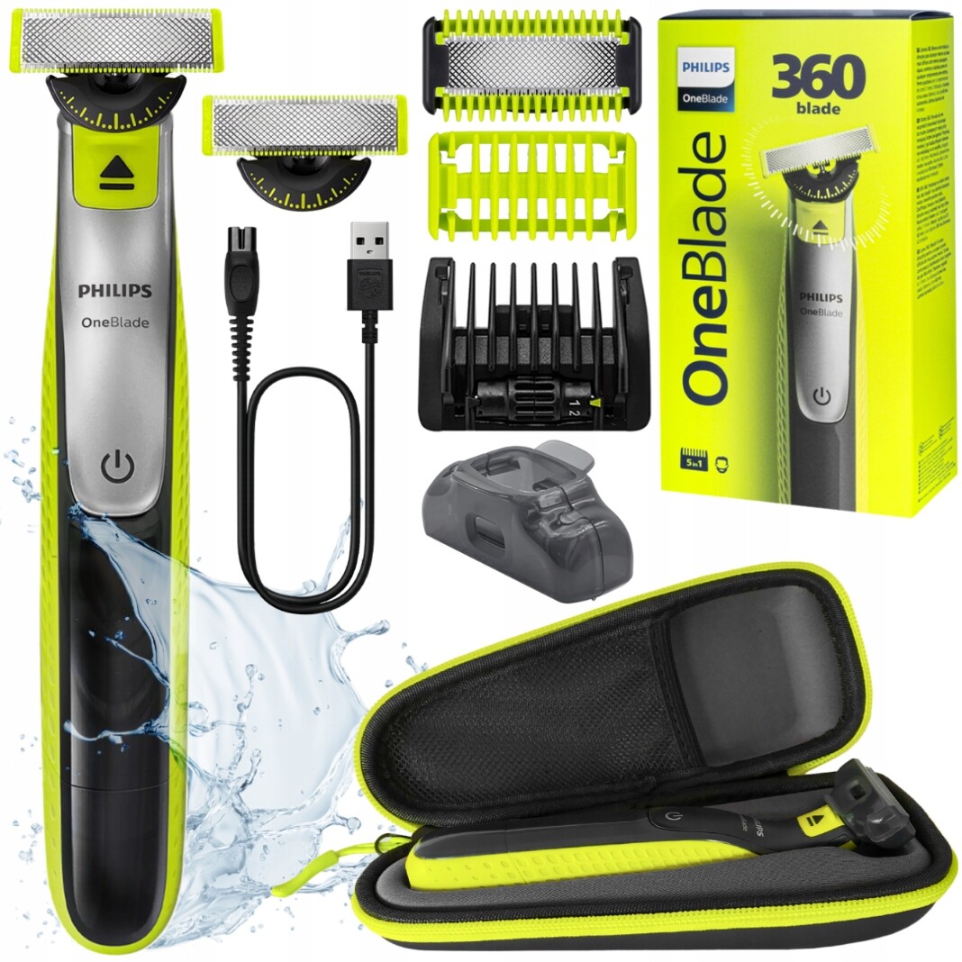 Holicí Strojek Philips Oneblade Na Obličej A Tělo, 2BŘITÝ Holící Strojek Pouzdro