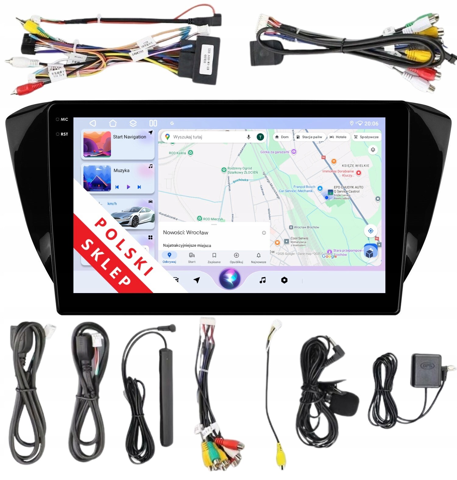 Navigace Rádio 2DIN Android Škoda Superb 3 III 3/32 Gb Dsp Carplay Lte