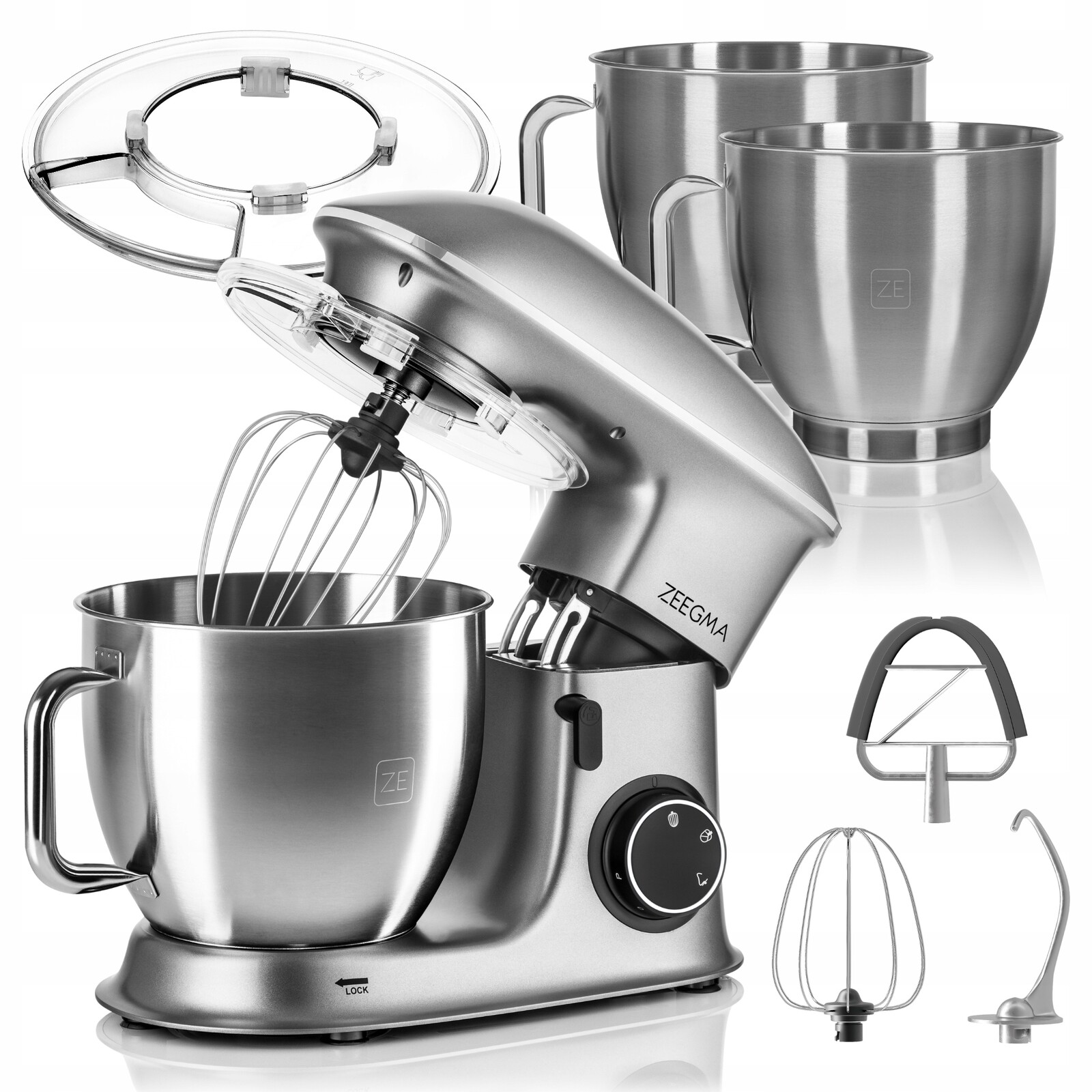 Kuchyňský Robot Planetární Mixér S Mísou 2200 W 6,2 L Chleba Hák Na Těsto