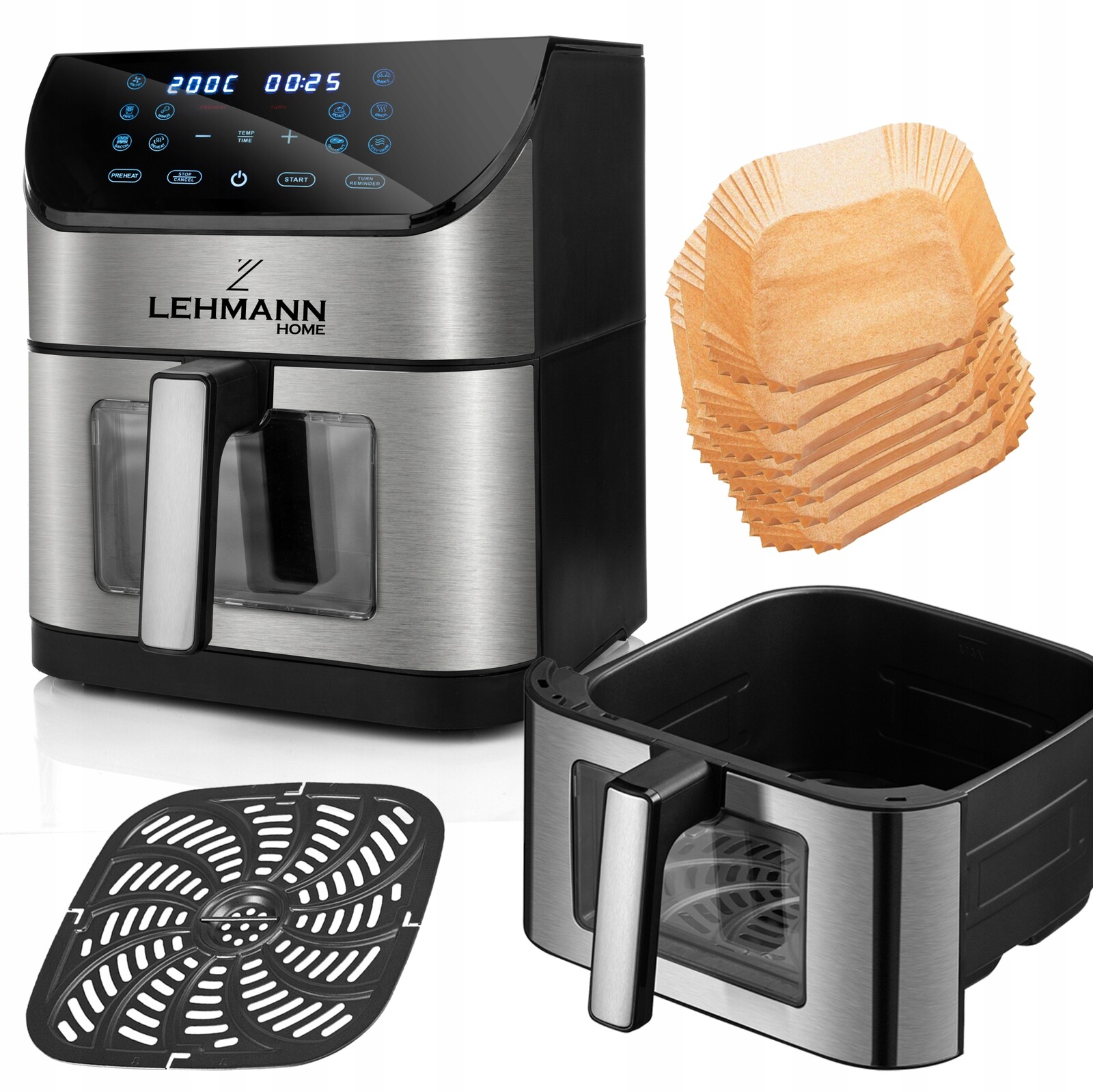 Fritéza Beztuková Fritéza Airfryer Velká Mísa Programů 1800W 8L