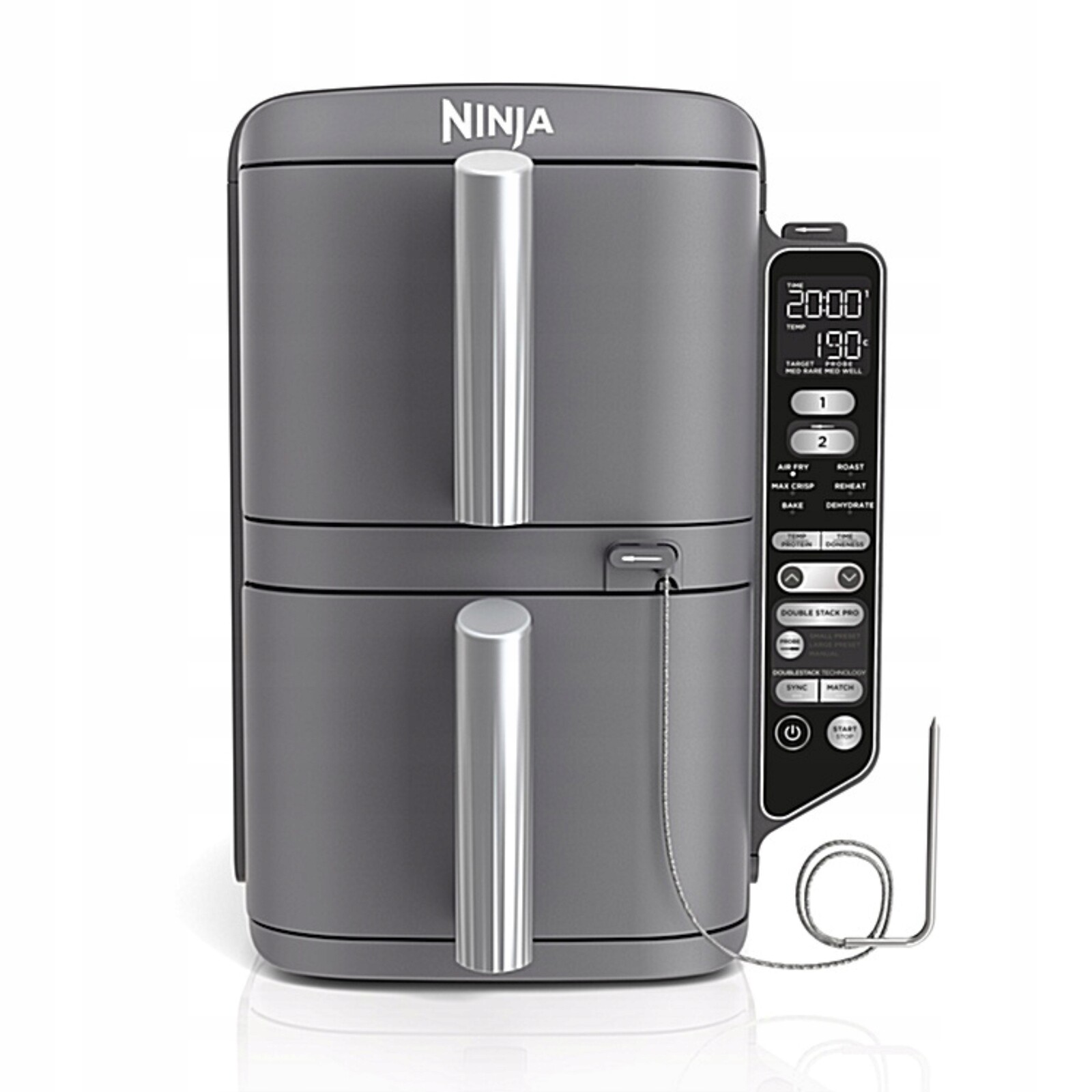 Dvoukomorová beztuková fritéza Ninja 9.5L 2470W Air Fryer Dual Zone