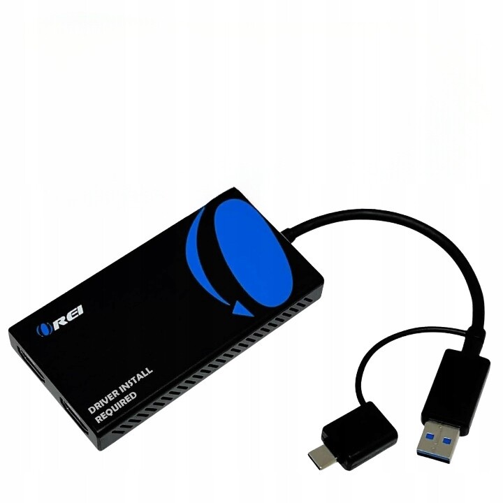 Adaptér 3 obrazovek Orei – Rozšířený displej, Hdmi 2.0, Usb 3.0/USB-C