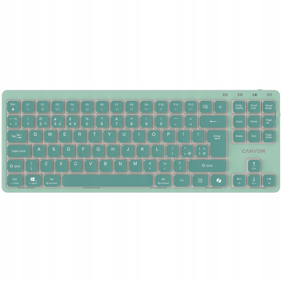 Mechanická nízkoprofilová klávesnice Tkl Canyon OnType 10 zelená