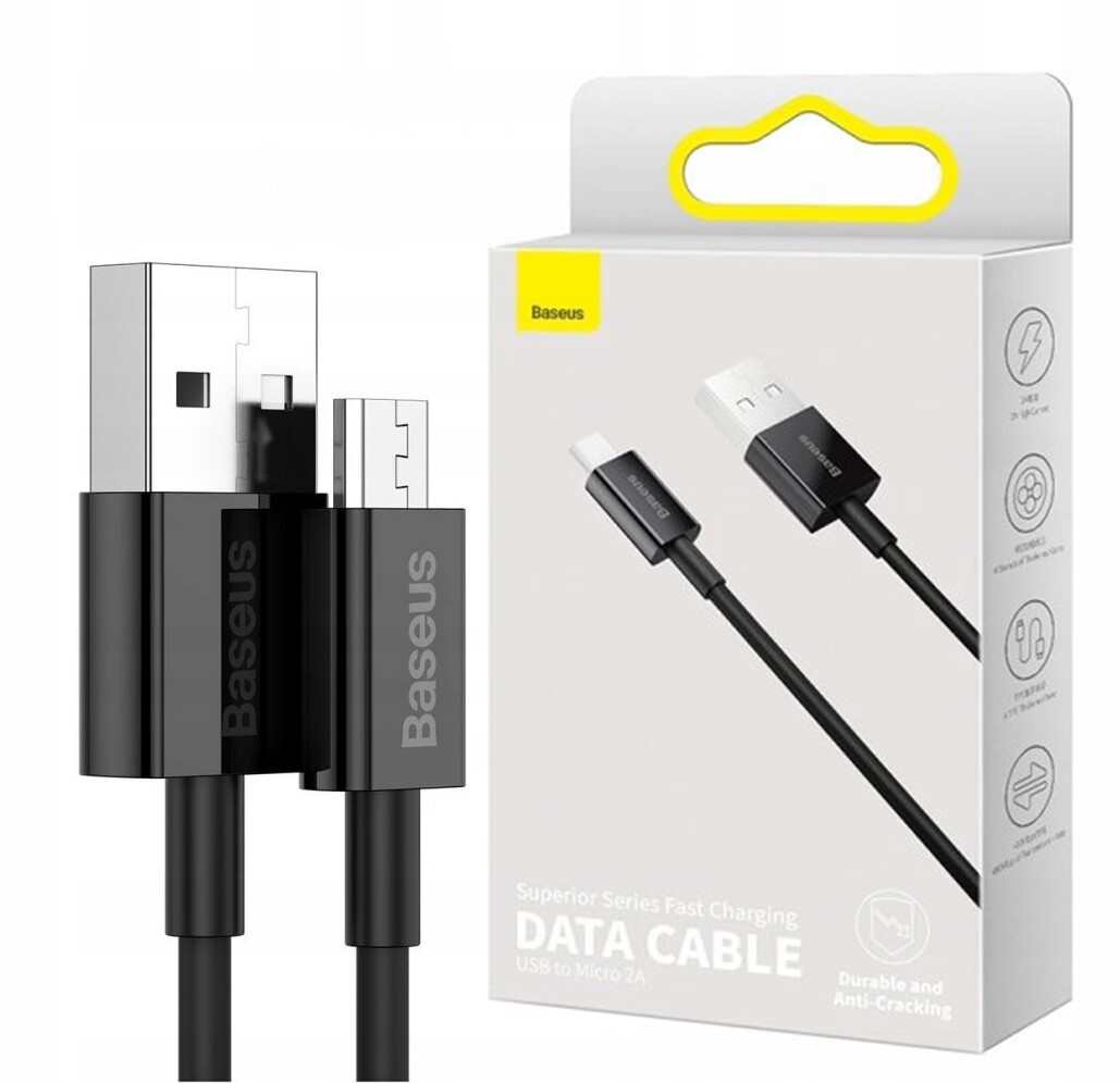 Baseus Usb na Kabel 2M, odolný, Qc